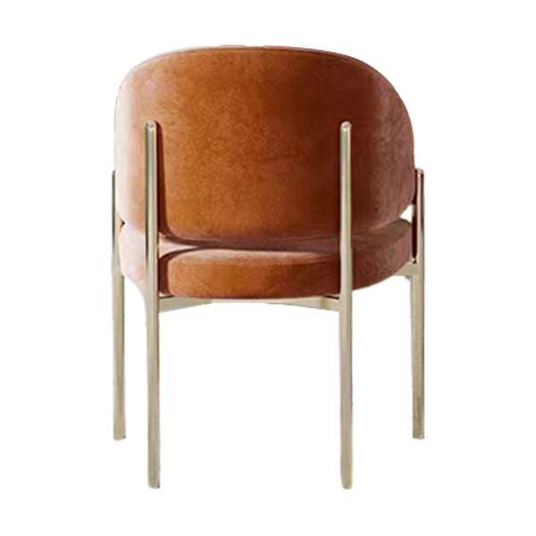 Luxury Style Metal Arm Dining Chair with Upholstered for Dining Room