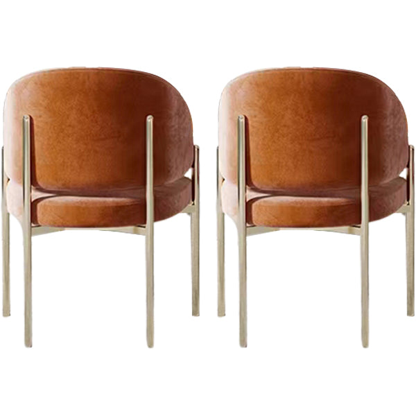 Luxury Style Metal Arm Dining Chair with Upholstered for Dining Room