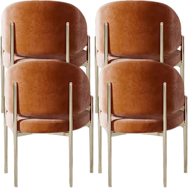 Luxury Style Metal Arm Dining Chair with Upholstered for Dining Room