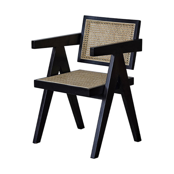 Nordic Style Solid Wood Arm Chair for Dining Room, 17" Height