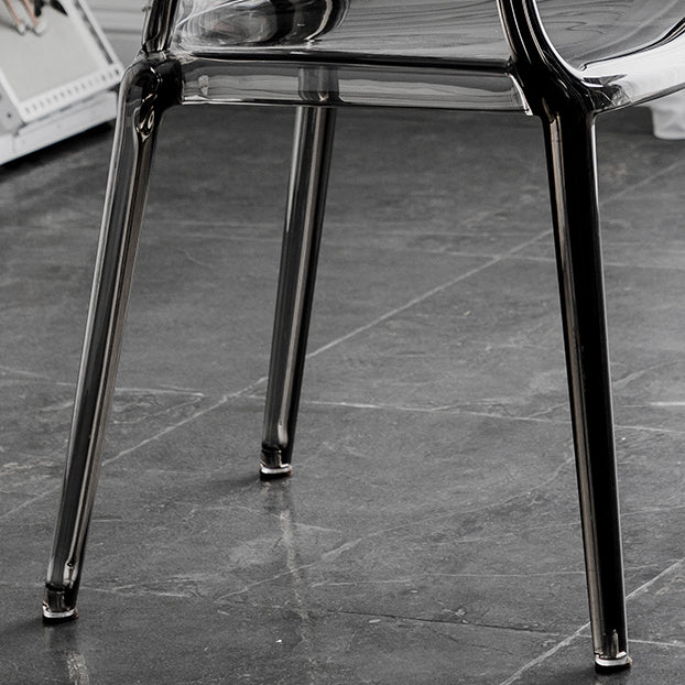 Nordic Style Acrylic Arm Dining Chair for Restaurant, 17-inch Height