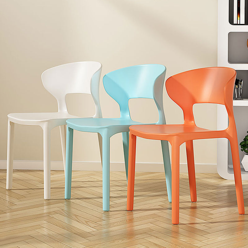 Modern Plastic Chair Open Back Indoor Dining Arm Chair for Dinning Room