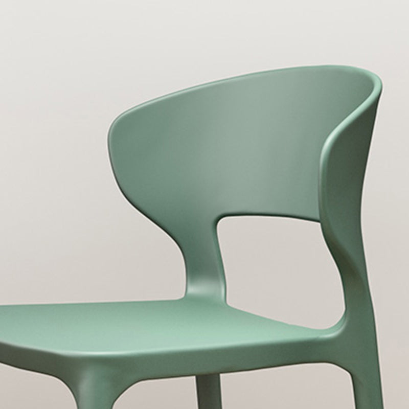 Modern Plastic Chair Open Back Indoor Dining Arm Chair for Dinning Room