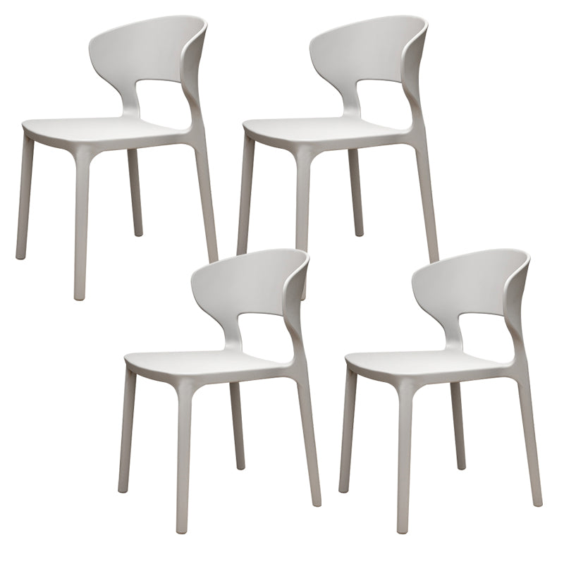 Modern Plastic Chair Open Back Indoor Dining Arm Chair for Dinning Room