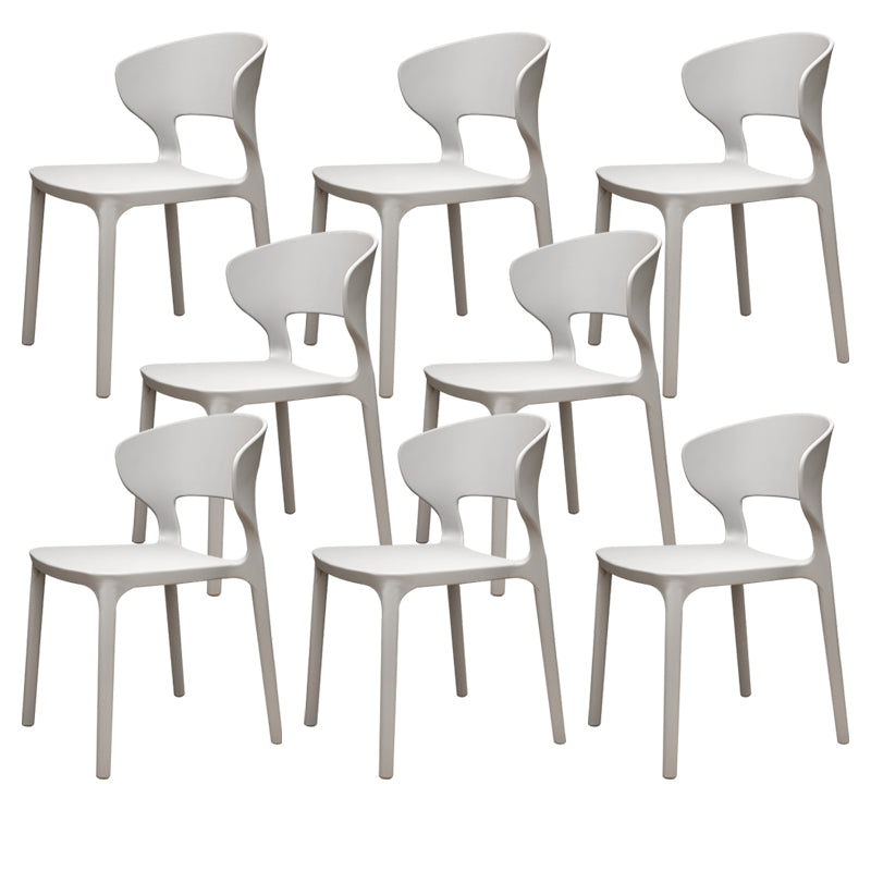 Modern Plastic Chair Open Back Indoor Dining Arm Chair for Dinning Room