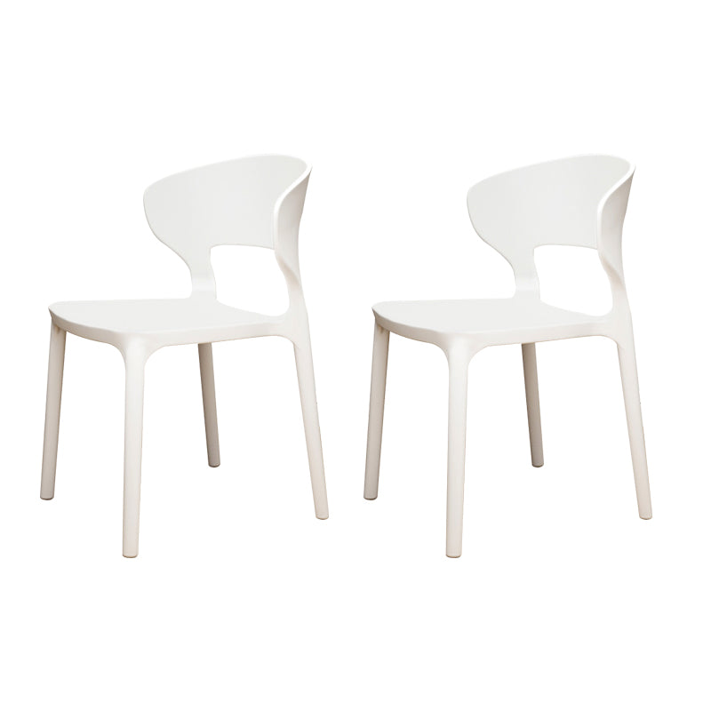Modern Plastic Chair Open Back Indoor Dining Arm Chair for Dinning Room