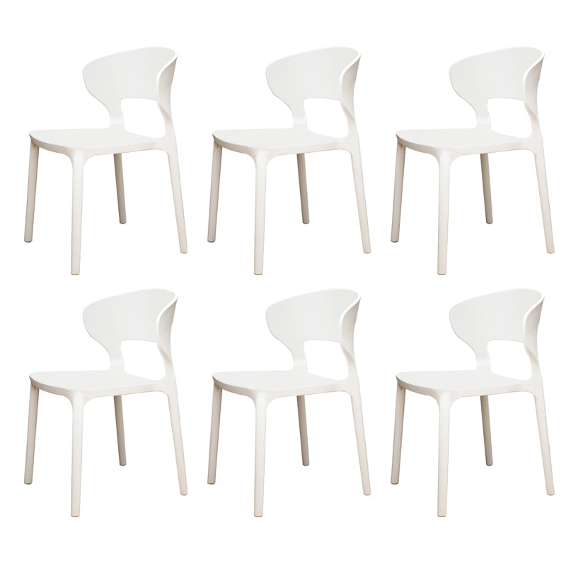 Modern Plastic Chair Open Back Indoor Dining Arm Chair for Dinning Room