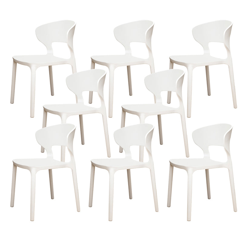 Modern Plastic Chair Open Back Indoor Dining Arm Chair for Dinning Room