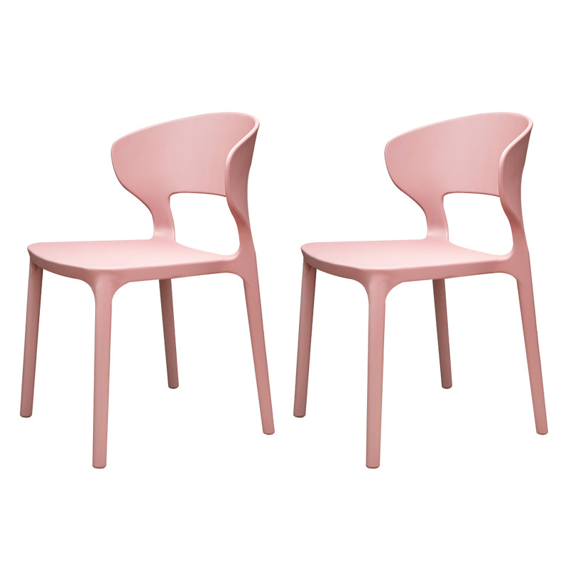Modern Plastic Chair Open Back Indoor Dining Arm Chair for Dinning Room