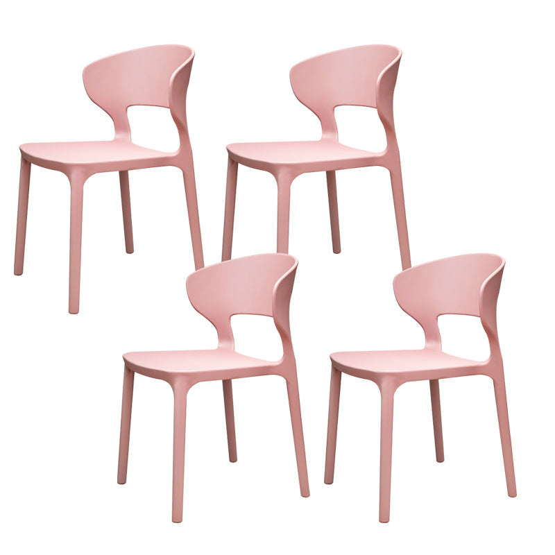Modern Plastic Chair Open Back Indoor Dining Arm Chair for Dinning Room
