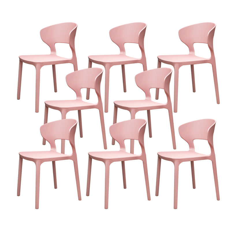 Modern Plastic Chair Open Back Indoor Dining Arm Chair for Dinning Room