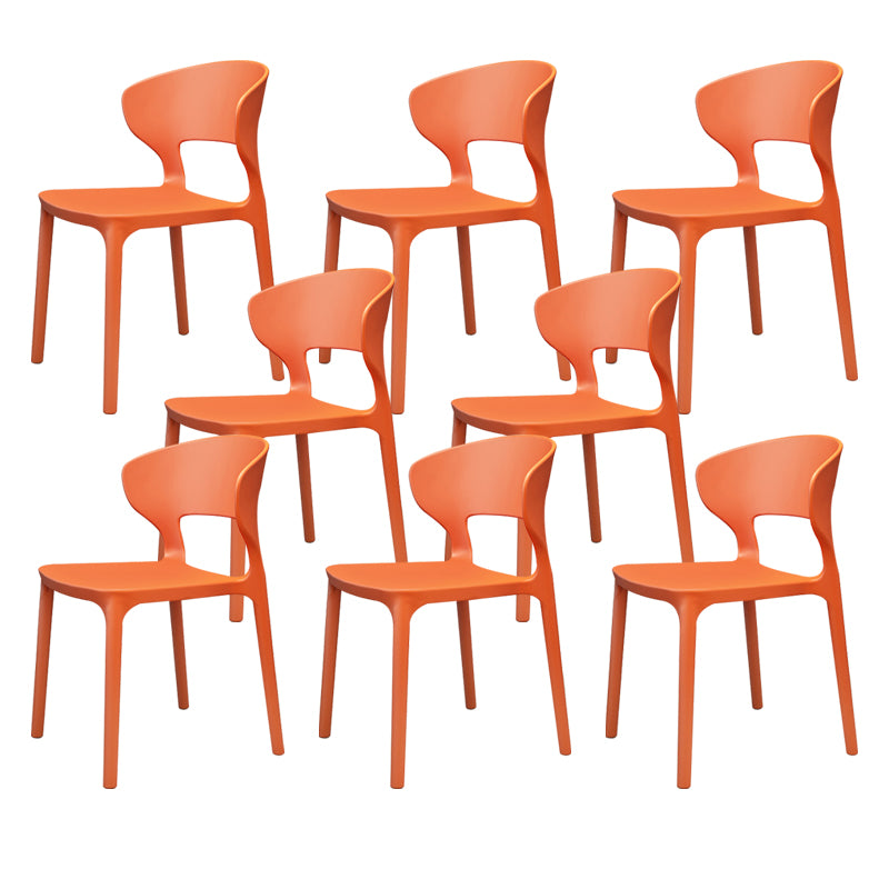 Modern Plastic Chair Open Back Indoor Dining Arm Chair for Dinning Room