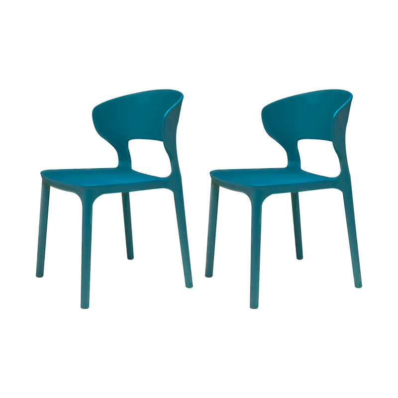 Modern Plastic Chair Open Back Indoor Dining Arm Chair for Dinning Room