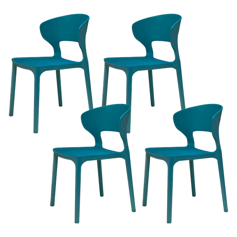 Modern Plastic Chair Open Back Indoor Dining Arm Chair for Dinning Room
