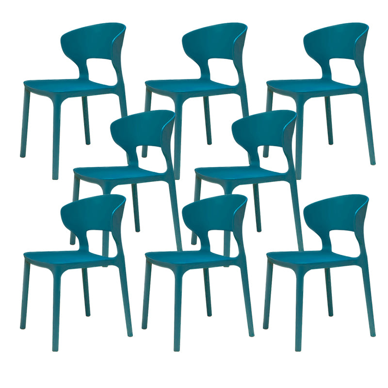 Modern Plastic Chair Open Back Indoor Dining Arm Chair for Dinning Room