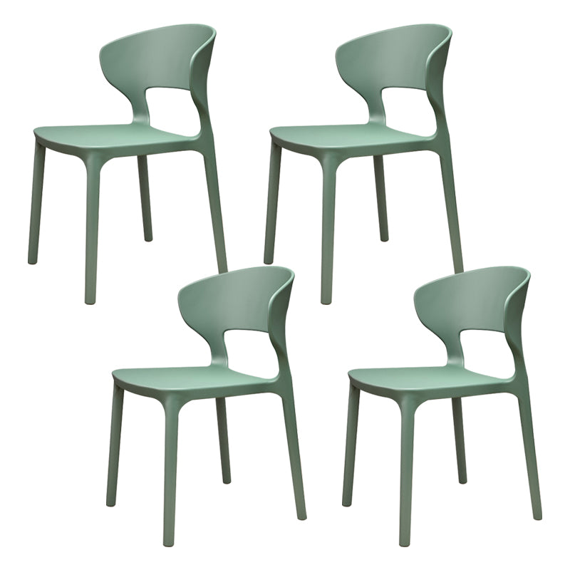 Modern Plastic Chair Open Back Indoor Dining Arm Chair for Dinning Room