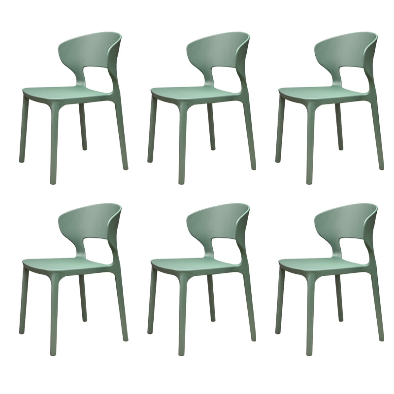 Modern Plastic Chair Open Back Indoor Dining Arm Chair for Dinning Room