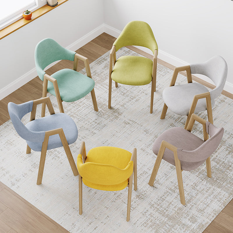 Modern Metal Chair Open Back Kitchen Dining Arm Chair for Dinning Room