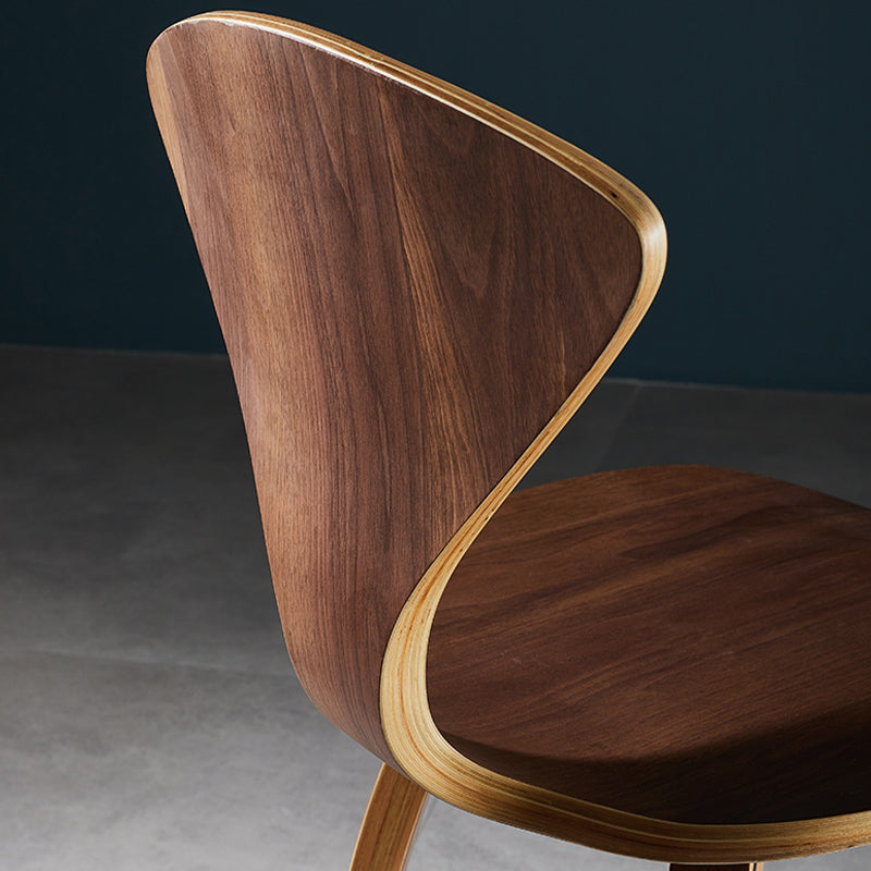 Contemporary Solid Wood Backrest Counter High Stool with 4 Legs