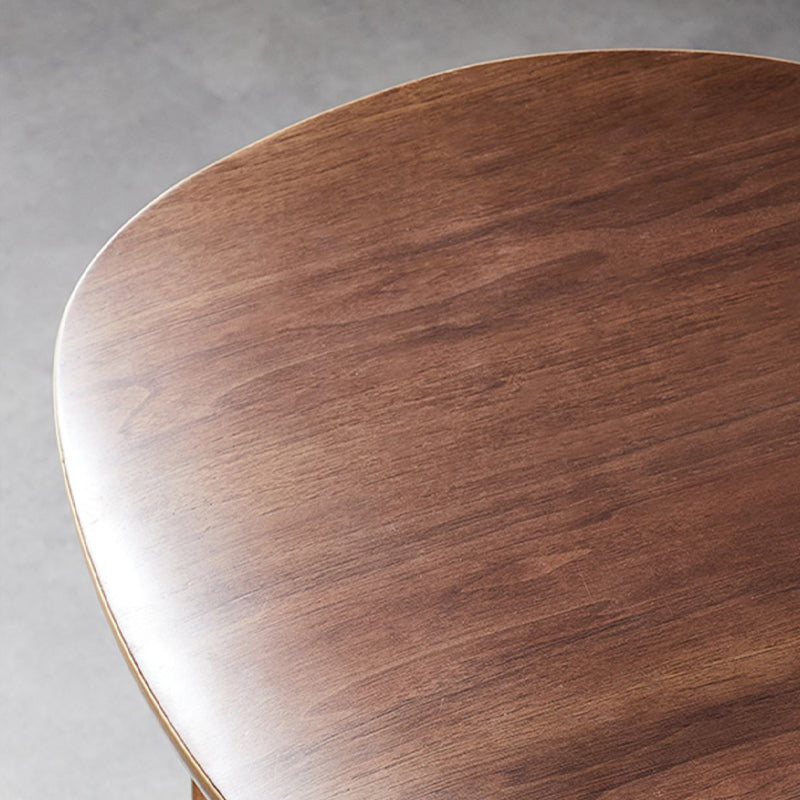 Contemporary Solid Wood Backrest Counter High Stool with 4 Legs