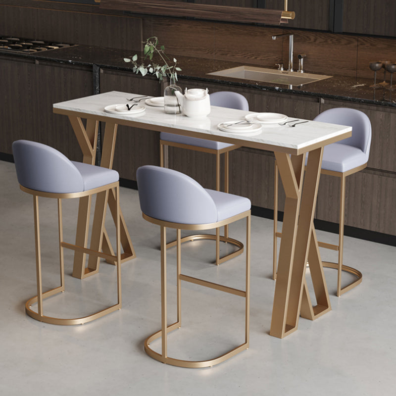 1/3/5 Pieces Counter Height Pub Set, Contemporary and Rectangular