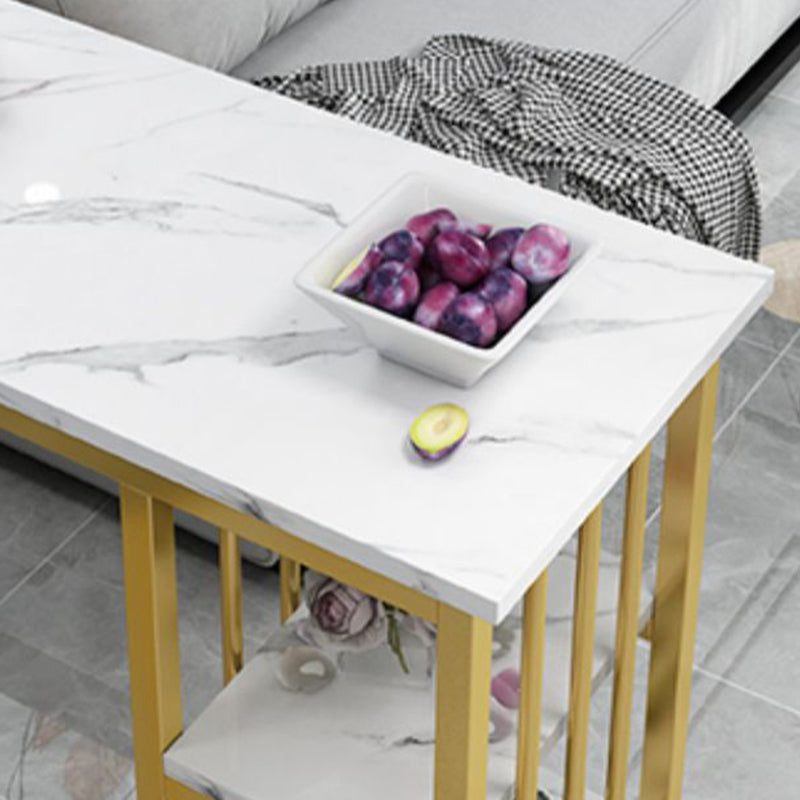 Glam Style Rectangle Wood Bar Height Pub Table for Living Room