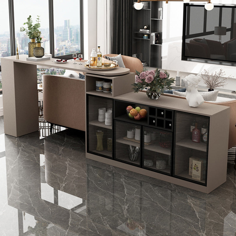 Modern Style Wood Specialty Bar Height Pub Table for Living Room