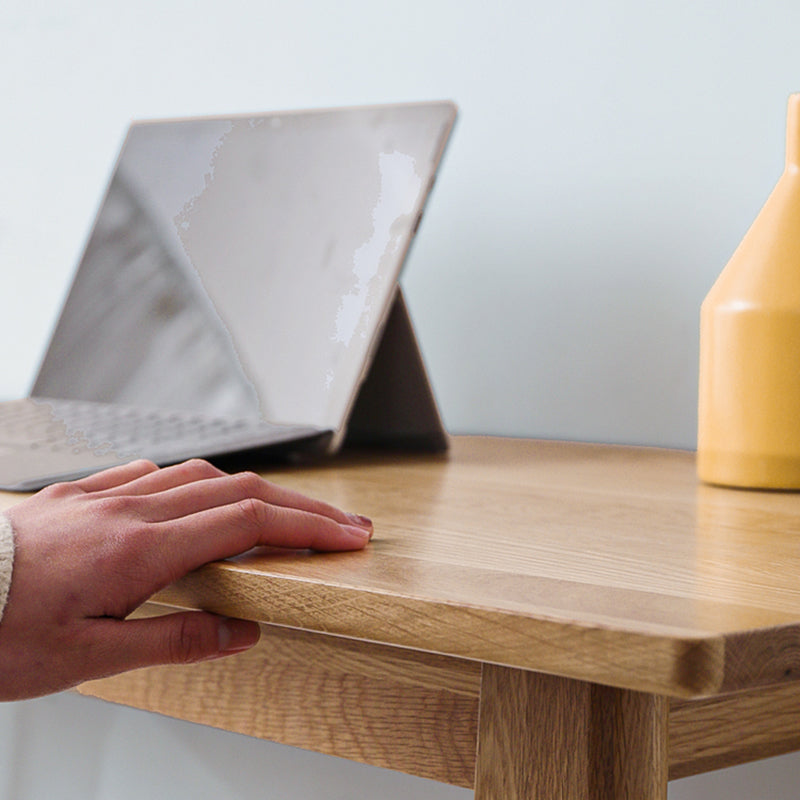 Contemporary Solid Wood Rectangle Bar Height Pub Table for Living Room