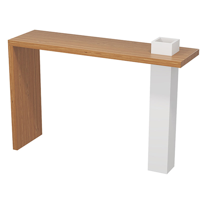 Modern Style Rectangle Solid Wood Bar Height Pub Table for Indoor