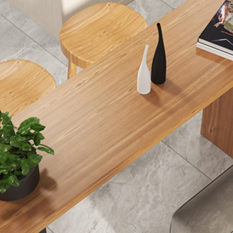 Modern Style Rectangle Solid Wood Bar Height Pub Table for Indoor