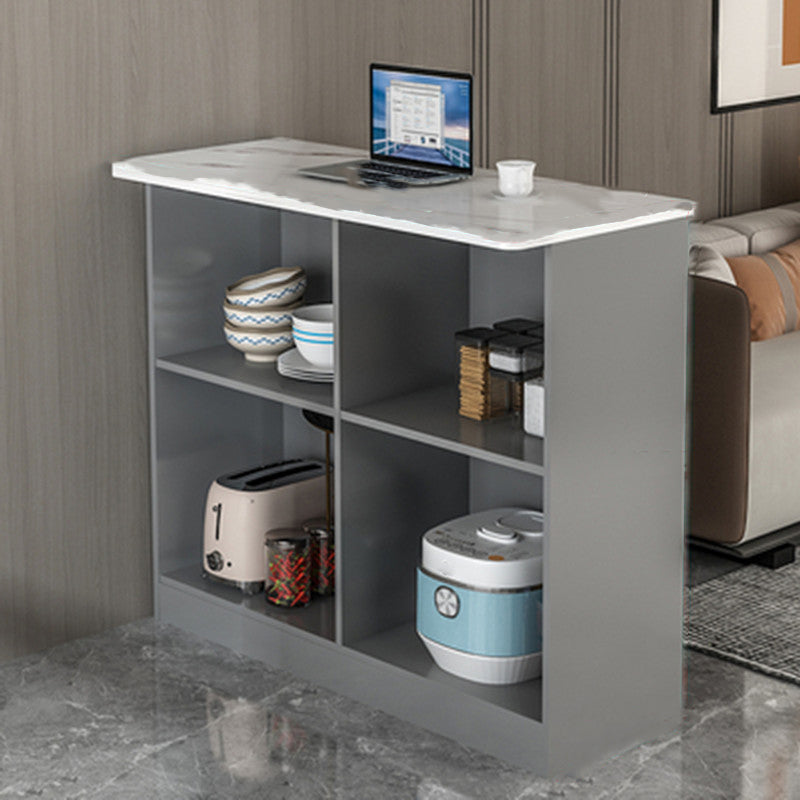 Modern Style Rectangle Wood Bar Height Pub Table for Kitchen