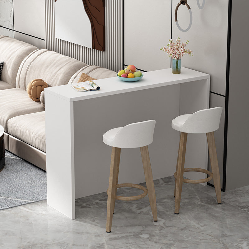 Matte Finish Manufactured Wood Pub Table Rectangle Bistro Table for Living Room