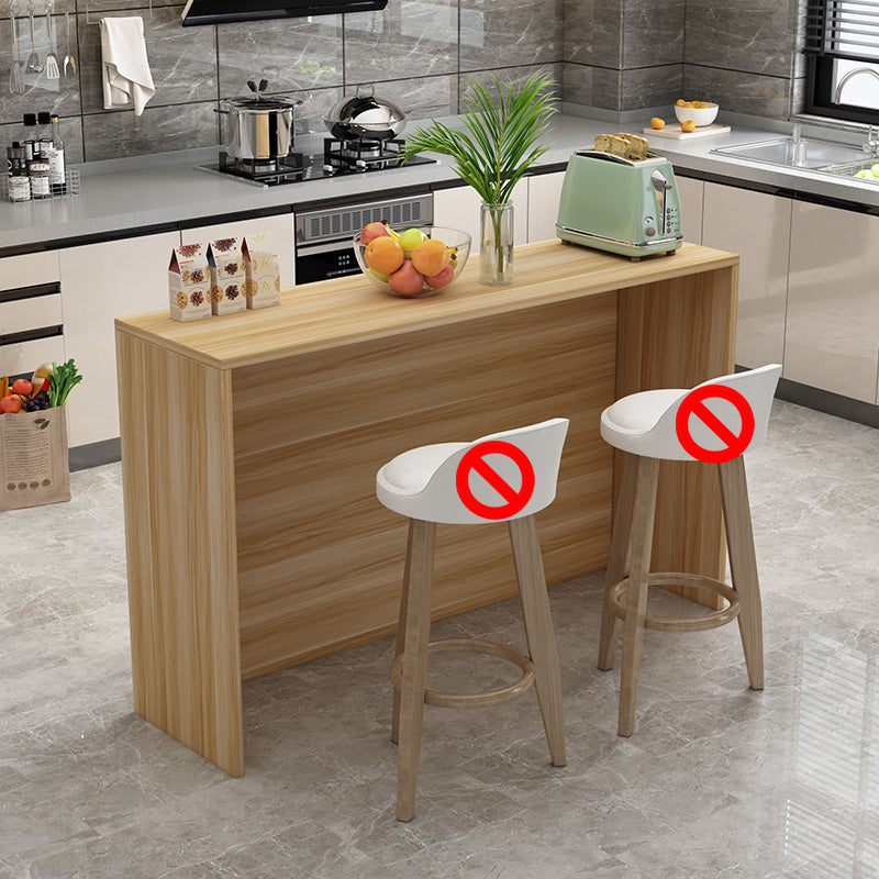 Matte Finish Manufactured Wood Pub Table Rectangle Bistro Table for Living Room