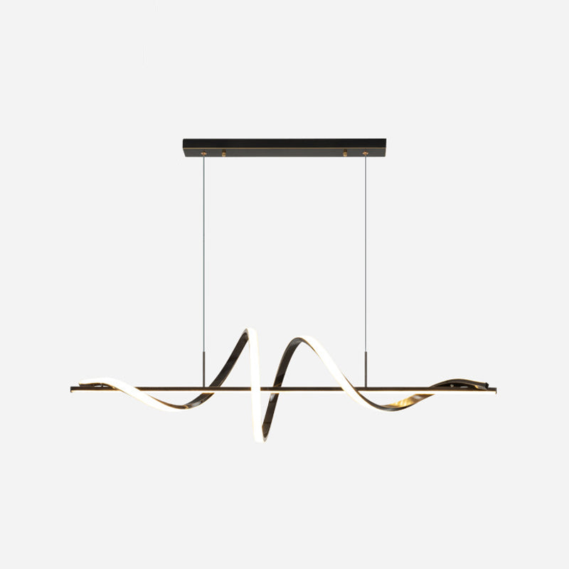 Single Black/Golden Kitchen Island Lighting Modern LED Island Pendant Lighting