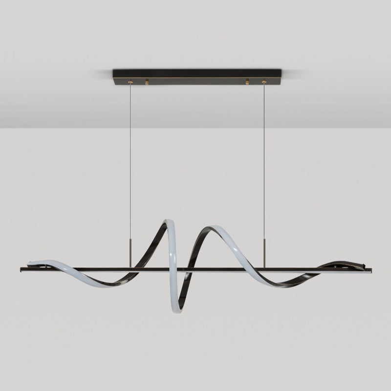 Single Black/Golden Kitchen Island Lighting Modern LED Island Pendant Lighting