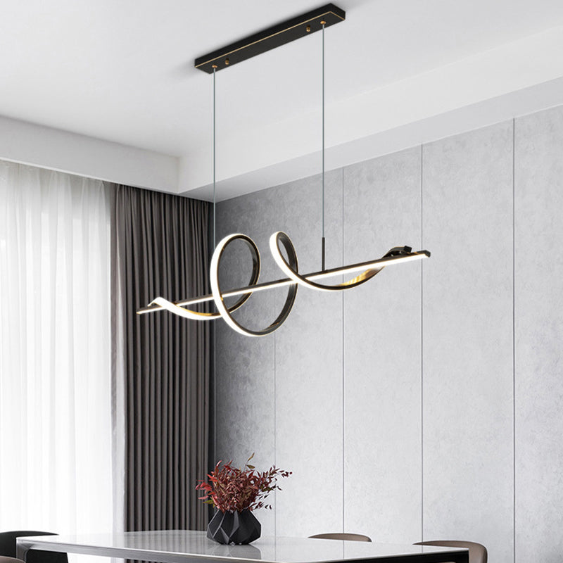 Single Black/Golden Kitchen Island Lighting Modern LED Island Pendant Lighting