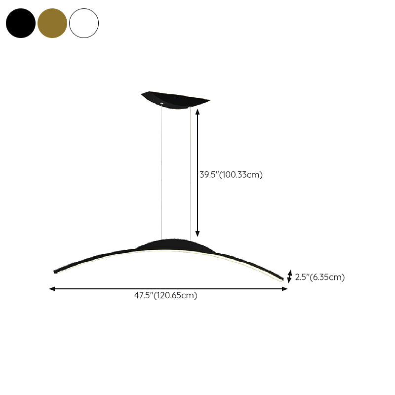 Single Kitchen Island Lighting Modern Black/White/Golden Island Pendant Lighting
