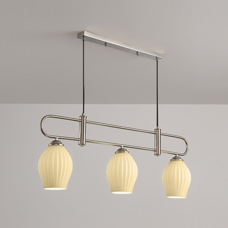Black/White/Nickle Kitchen Island Lighting 3/4-Light Modern Island Pendant Lighting