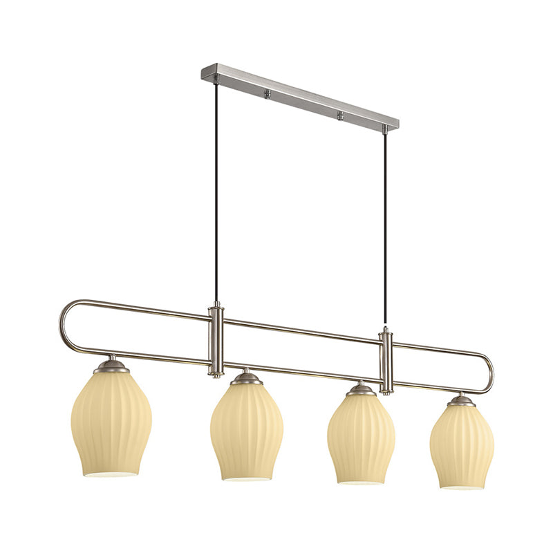 Black/White/Nickle Kitchen Island Lighting 3/4-Light Modern Island Pendant Lighting