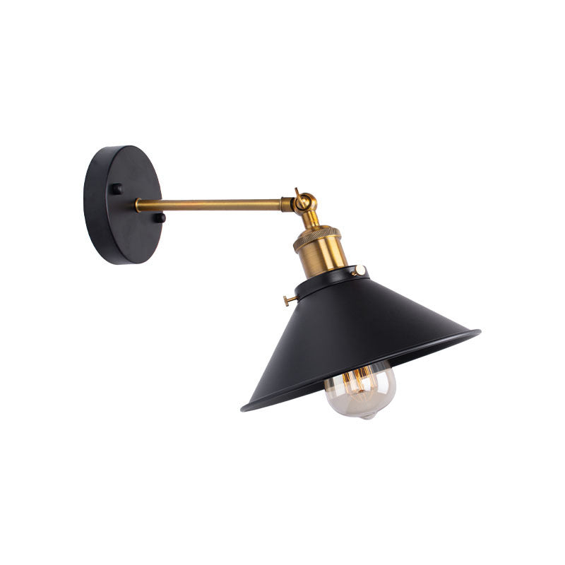 Industrial Metallic Wall Light Fixture with 1 Light for Sitting Room