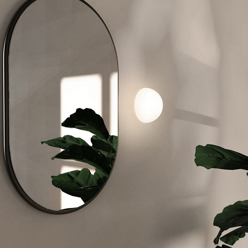 Modern White Wall Lamp Glass Wall Sconce Lighting for Bedroom