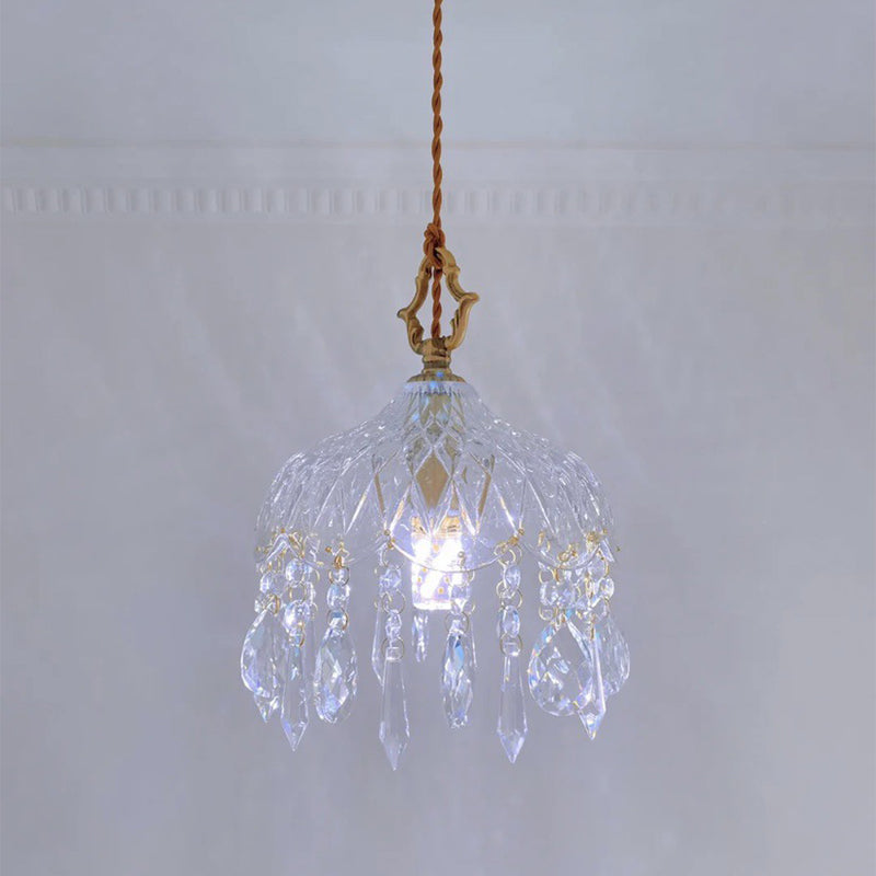 Modern Wall Light Sconce Glass Wall Light Fixture with Crystal for Bedroom