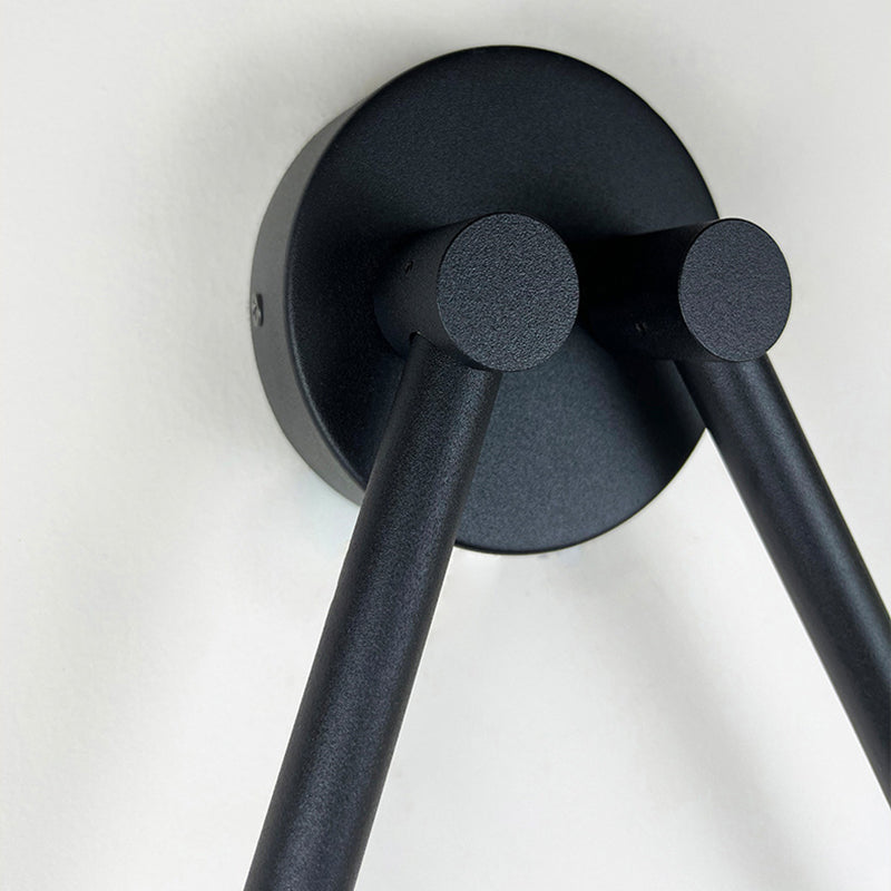 Linear Wall Lighting Industrial Metal Rotatable Wall Sconces in Black