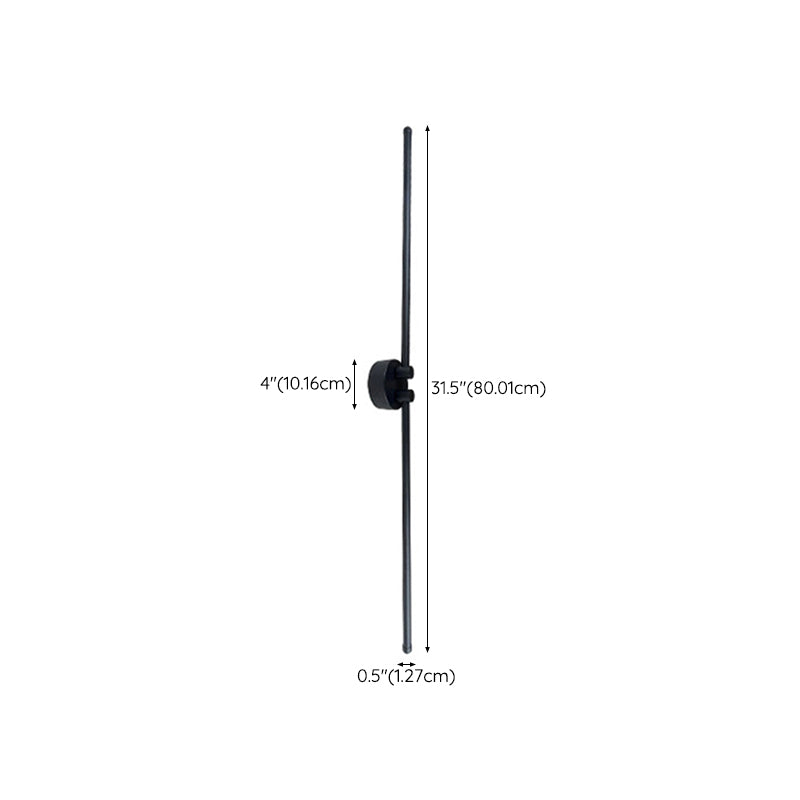 Linear Wall Lighting Industrial Metal Rotatable Wall Sconces in Black
