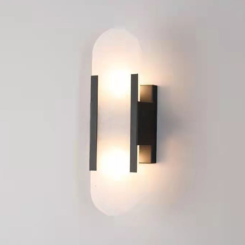 Modern Simple Shape Wall Mounted Light 2 Lights Flush Mount Wall Sconce