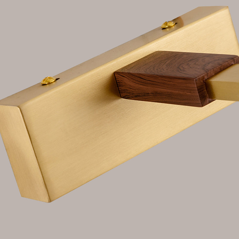 Linear Shape Metal Vanity Lights Modern Style 1 Light Vanity Light Fixtures in Brown