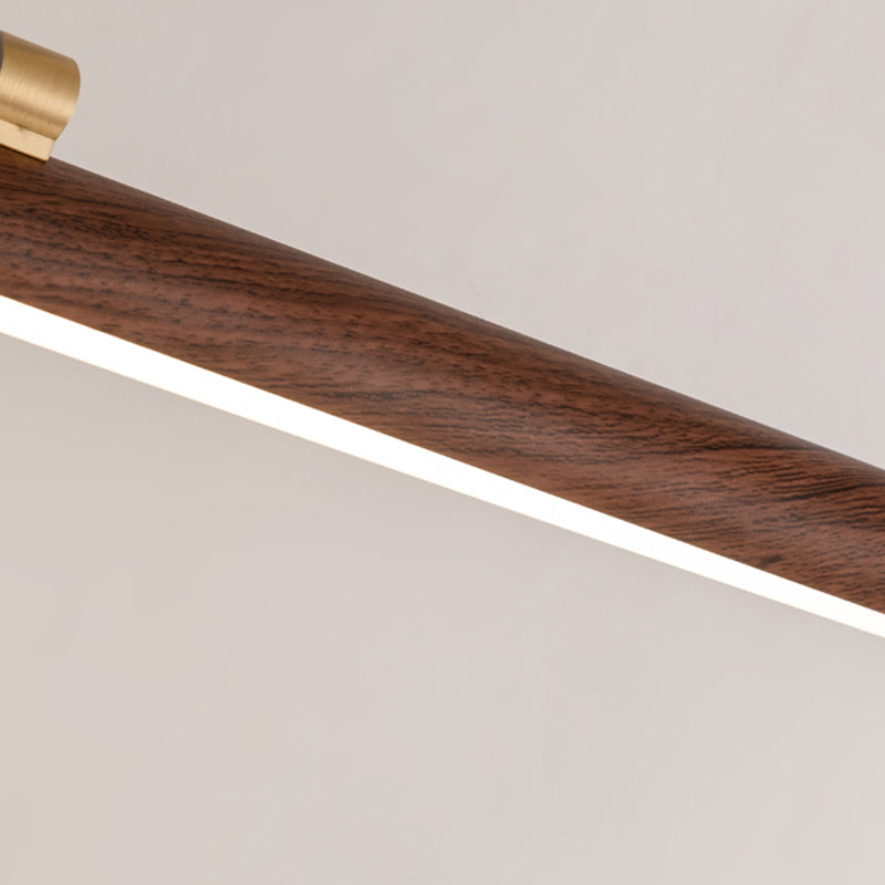 Linear Shape Metal Vanity Lights Modern Style 1 Light Vanity Light Fixtures in Brown