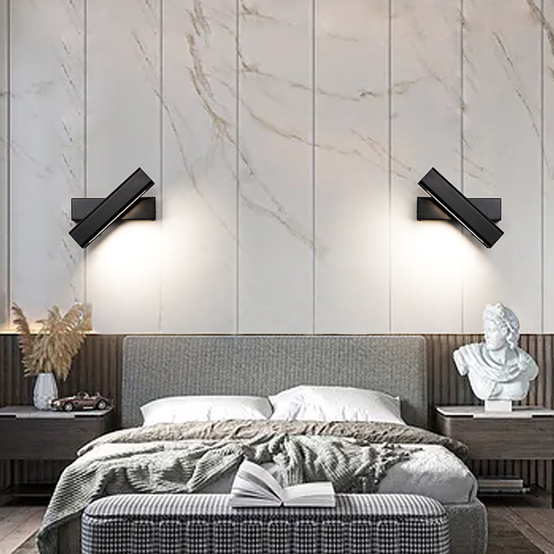 White/Black Single Modern Bathroom Vanity Light LED Wooden Bath Bar