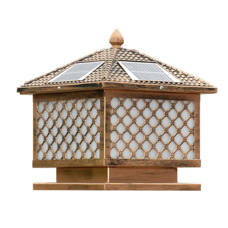Postmodern Pillar Lamp Creative LED Solar Lighting Fixture for Garden