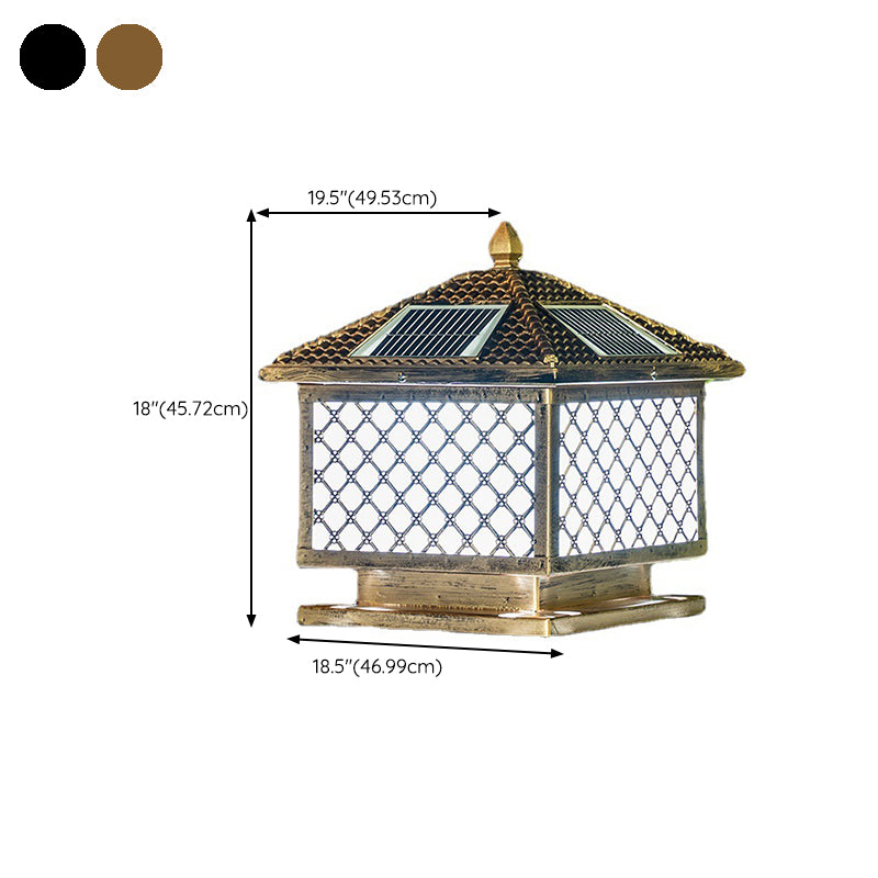 Postmodern Pillar Lamp Creative LED Solar Lighting Fixture for Garden